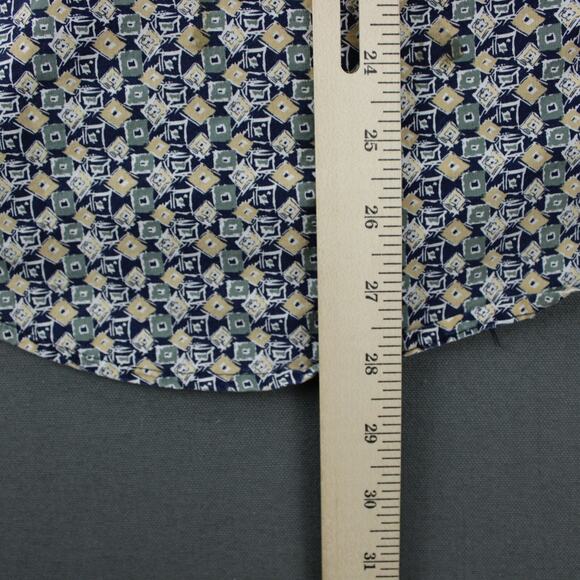 Vtg Perry Ellis Supreme Shirt Men Small Multicolor Geometric Argyle Short Sleeve - Picture 6 of 6